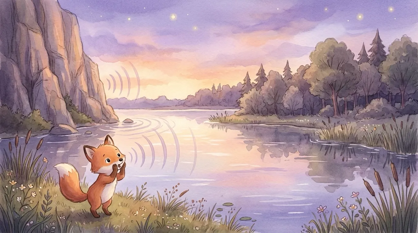 "Hello!" Rue called out across the water. And from somewhere far across the pond, a voice called back: "Hello!"